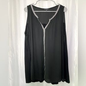 Dressy Sleeveless Black Top, Lane Bryant
